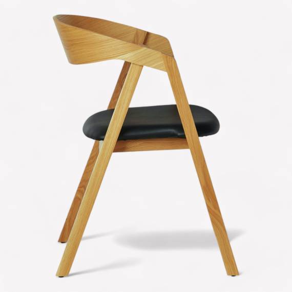 Guru PS Wood Restaurant Chair with Upholstered Seat – view 4 Guru PS Wood Restaurant Chair with Upholstered Seat – view 4