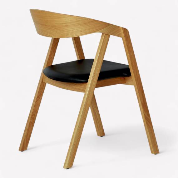 Guru PS Wood Restaurant Chair with Upholstered Seat – view 3 Guru PS Wood Restaurant Chair with Upholstered Seat – view 3