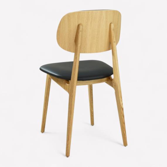 Bunny P Wood Restaurant Chair with Upholstered Seat