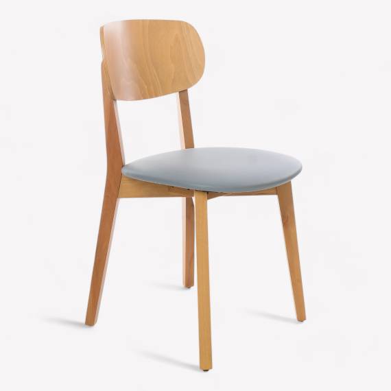 Robinson P Wood Restaurant Chair with Upholstered Seat – view 6
