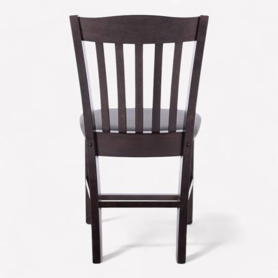 Schoolhouse P – Holz-Restaurantstuhl mit Polstersitz – Ansicht 5