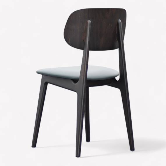 Bunny PS Wood Restaurant Chair with Upholstered Seat – view 4 Bunny PS Wood Restaurant Chair with Upholstered Seat – view 4