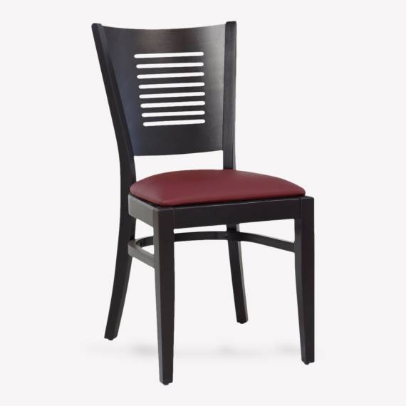CZH-016-ST – chaise de restaurant en bois avec assise rembourrée