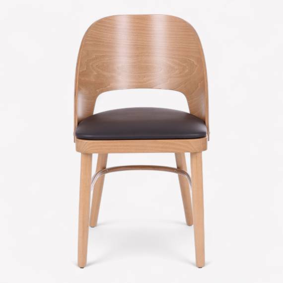 Debra US Wood Restaurant Chair with Upholstered Seat – view 5