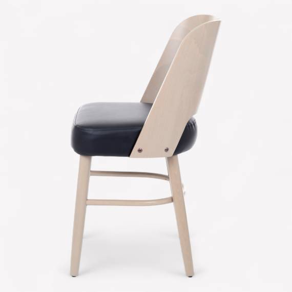 Debra XP Wood Restaurant Chair with Upholstered Seat – view 5