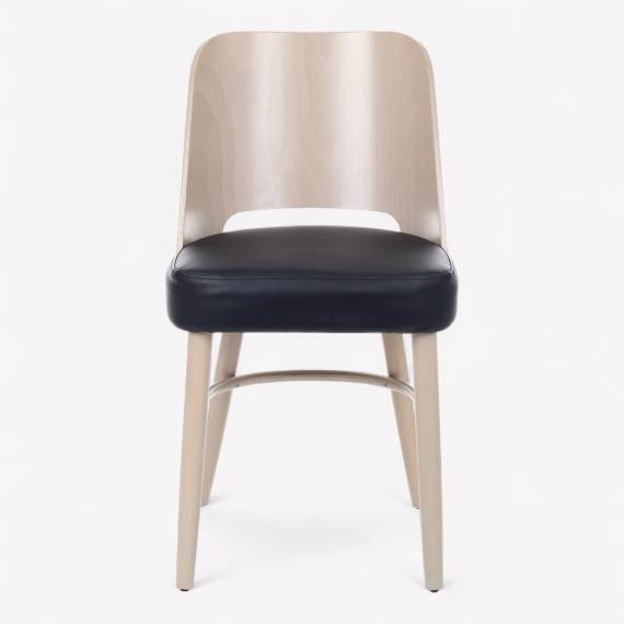 Debra XP Wood Restaurant Chair with Upholstered Seat – view 4