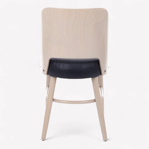 Debra XP Wood Restaurant Chair with Upholstered Seat – view 3