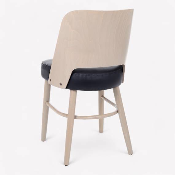 Debra XP Wood Restaurant Chair with Upholstered Seat – view 2