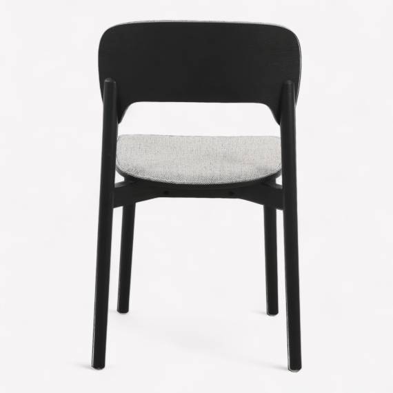 Star P Wood Restaurant Chair with Upholstered Seat – view 2