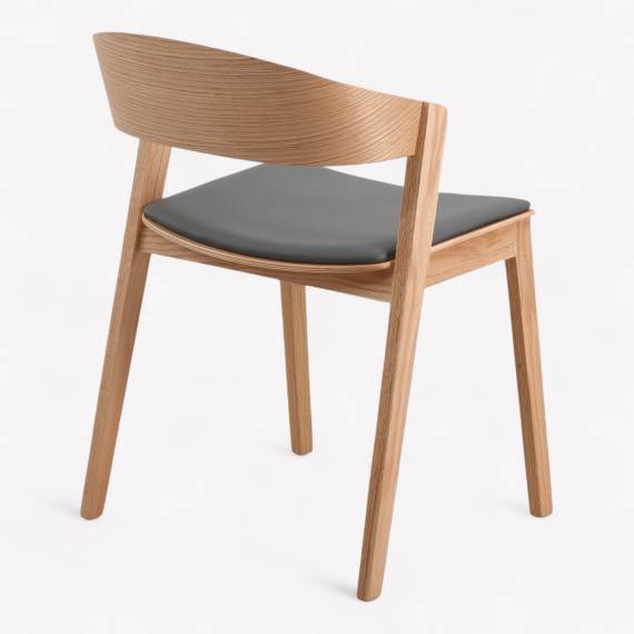 Gordon PS Wood Restaurant Chair with Upholstered Seat – view 3 Gordon PS Wood Restaurant Chair with Upholstered Seat – view 3