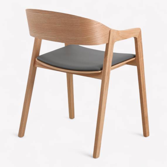 Gordon ALPS Wood Restaurant Armchair with Upholstered Seat – view 3 Gordon ALPS Wood Restaurant Armchair with Upholstered Seat – view 3