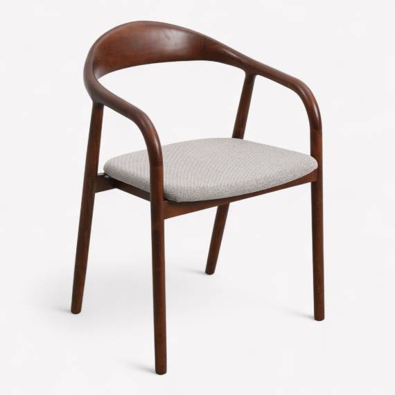 Arty ALP Wood Restaurant Armchair with Upholstered Seat – view 4 Arty ALP Wood Restaurant Armchair with Upholstered Seat – view 4
