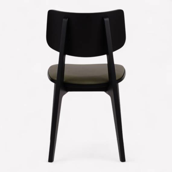 Pelle P Wood Restaurant Chair with Upholstered Seat Pelle P Wood Restaurant Chair with Upholstered Seat