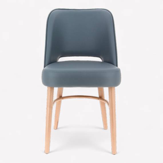 Debra XLP Wood Restaurant Chair with Upholstered Seat