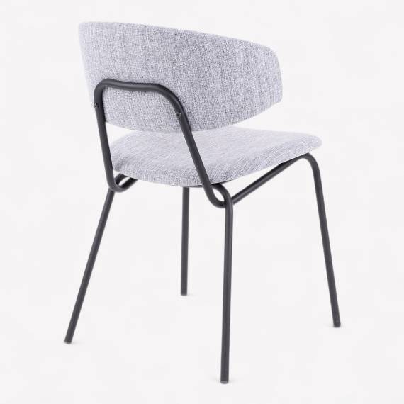 Biden Upholstered Metal Restaurant Chair – view 3 Biden Upholstered Metal Restaurant Chair – view 3