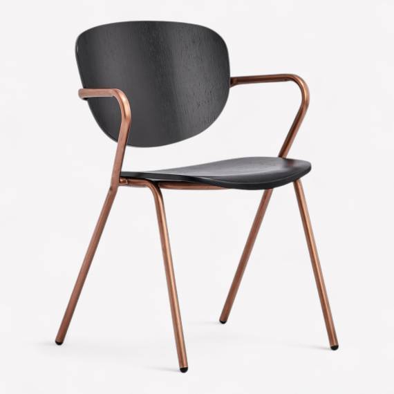 Alpha AL Metal Restaurant Armchair – view 3