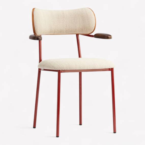 Milano AL Upholstered Metal Restaurant Armchair – view 3