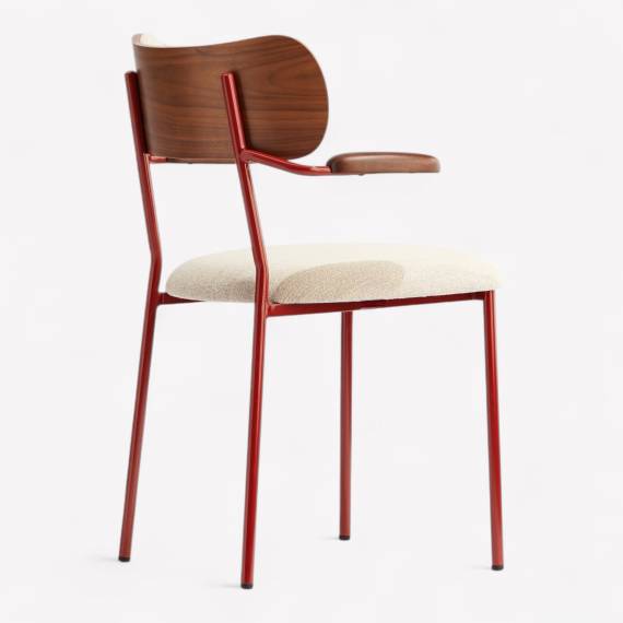Milano AL Upholstered Metal Restaurant Armchair – view 2
